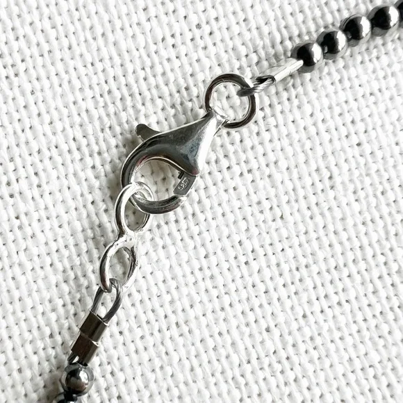 STERLING SILVER Southwestern Navajo Pearl Style 22” Graduated Y Lariat Necklace Necklaces